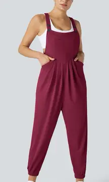 Halara Women’s Pocket Waffle Casual Jogger Overalls