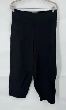 Habitat Straight Leg Pant Women Small Black Minimalist Basic Classic Pull On