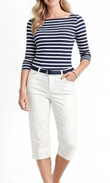 Vintage Lauren Jeans Ralph Lauren Petite White Capri Pants Womens‎ 12