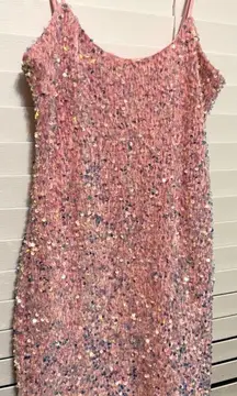 Pink Sequin Dress
