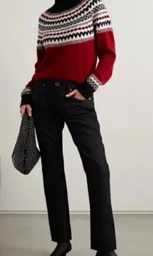 💕KHAITE💕 The Kyle Low Rise Straight Leg Jeans ~ Wilcox Faded Black 24 NWT