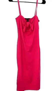 Forever 21 Hot Pink Midi Bodycon Dress size Medium