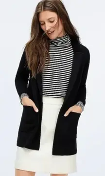 J. Crew Black Sophie Open-Front Sweater-Blaze Size Small