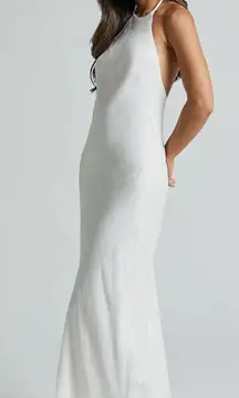 Showpo Linen Maxi Halter Dress