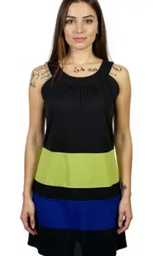 (C-74) Sweet storm short sleeves‎ womens dress size S color black.green, blue