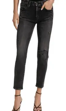Moussy Vintage‎ Lenwood Skinny Jeans Black Distressed Pants Size 28 Womens