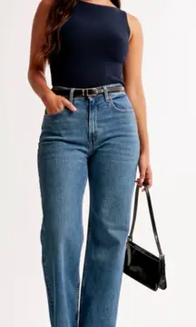 Abercrombie & Fitch Classic Blue Wide Leg Jeans