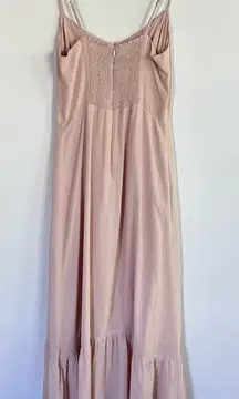 NEW Reformation Emersyn Midi Dress Champagne Sz 8
