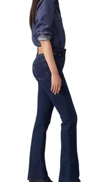 Levi's 725 HIGH RISE BOOTCUT Blue Denim Flare Wide Leg Jeans Pants 32
