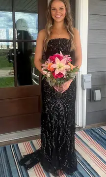 Strapless Prom Sherri Hill Dress Black