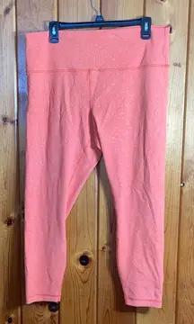 Lululemon Athletica Bright Leggings Wunder Train High-Rise Crunch Warm Orange 16