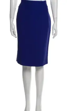 Alexander McQueen SZ 46 blue, knee length pencil skirt