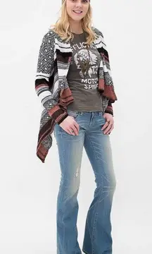 Striped Fly Away Knit Cardigan Sweater