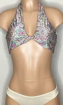 New. PQ shimmer paisley bikini. L-top/S-bottom. Retails $152