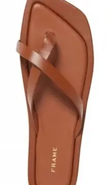 NEW FRAME Denim Le Montauk Sandal In Tobacco Size 6 us