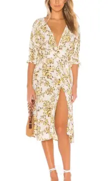 Faithfull the Brand Faithful the Brand Yellow Floral Midi Dress