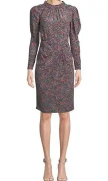 Rebecca Taylor Hudson Paisley silk long sleeve dress size 0