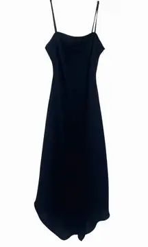 Vtg 90s Jones New York Asymmetric Dress Sz 6 LBD Slip Y2K Grunge Cocktail Hoco