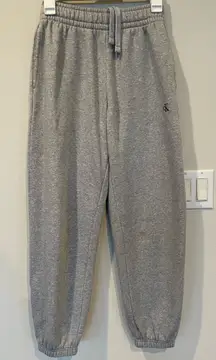 Calvin Klein Women's Fleece Jogger Pant gray Size XS Elastic Drawstring Waist