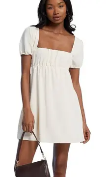 Le Lis Cream Puff Sleeve Babydoll Mini Dress Women’s US S