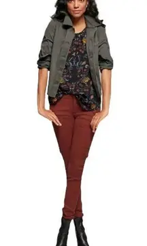 Cabi The Drifter Bloom Rust Colored Cargo Pants