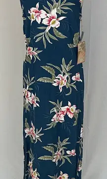 Tahiti Reef Club Floral Sleeveless Maxi Dress Size Small NWT