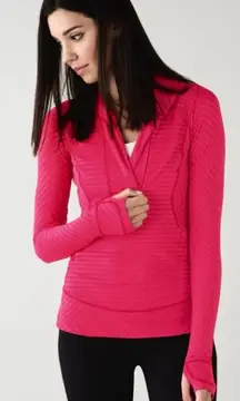 LULULEMON Think Fast Pullover Double Trouble Stripe Boom Juice Womens Sz 12💚