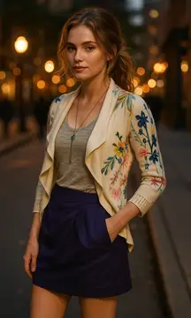 Anthropologie Odille Deep Purple Mini Bubble Pleated Front Skirt Size 6