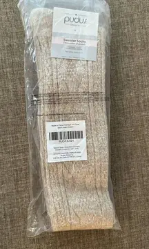 Push’s Sweater Socks Over the Knee Shoe Size 6-10 Cozy Cabin FabFitFun Beige NEW