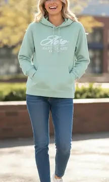 Aeropostale Hoodie Womens Medium Green Aero East Coast EST 87 Sweatshirt Cozy