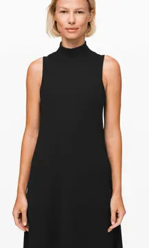 Lululemon Gone for the Week Dress Black Modal Size 12 Swing Loose Sleeveless