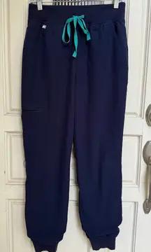 Figs Freex Mesh Lined‎ Navy Blue Scrub Zamora Jogger Bottoms Size Small