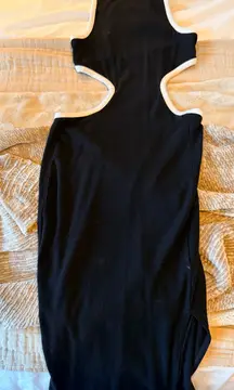 Black gameday cutout dress 