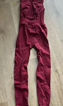 NWOT-FP Movement Good Karma Merlot Sleeve Onesie Jumpsuit Sz XS/S