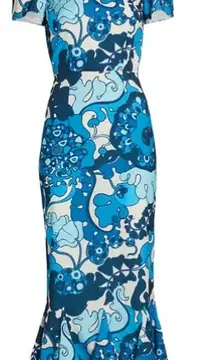 Rhode Lulani Abstract Print Maxi dress XS