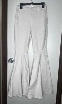 MOTHER Cream Flare Pants
