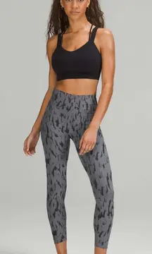 Lululemon High-Rise Tight 25" Camo Jacquard Asphalt Grey Black Sz 4