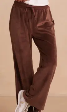 Summersalt Plush Velour Lounge Pants in Chocolate Brown Size Medium