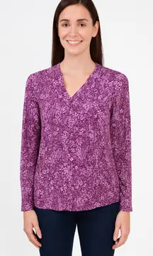 Isaac Mizrahi Live! Printed Floral Top Size Small, NWOT