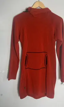 Melanzana Womens Medium Micro Grid Hoodie Dress UL Hiking Red Orange