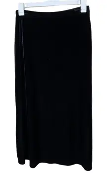 Vintage Hillard Hanson Black Velvet Maxi Skirt Goth Whimsigoth 90s Medium‎