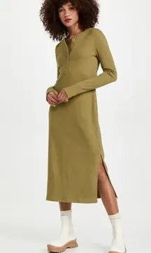 Sweaty Betty Henley Midi Dress in Green XS