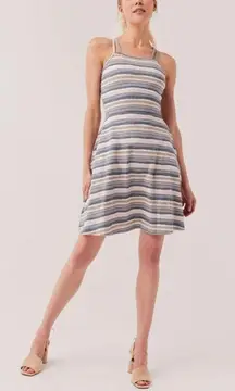 Pact Swell Striped Strappy Dress Athletic Outdoor Hiking Stretch Womens M