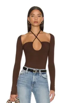 Revolve Superdown Storme bodysuit in Chocolate Size Medium
