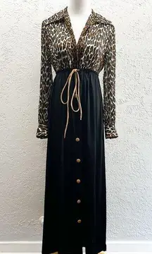 Vanity Fair Vintage 1970’s  leopard print dressing gown size small