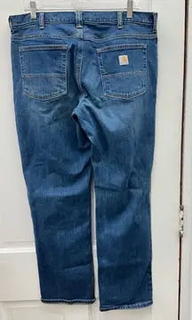 Carhartt rugged flex loose fit work wear denim jeans women's 14 regular BD2731-W