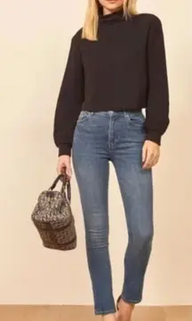 Reformation High and Skinny Havana Jeans Medium Wash High Waist‎ Size 27 NWT