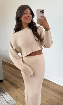 Cream Knit Set