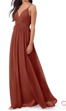 Azazie Rowena Dress in Terracotta