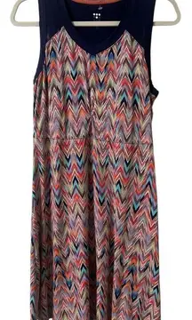 Title Nine Hilary’s mesh magic chevron print athletic dress Medium